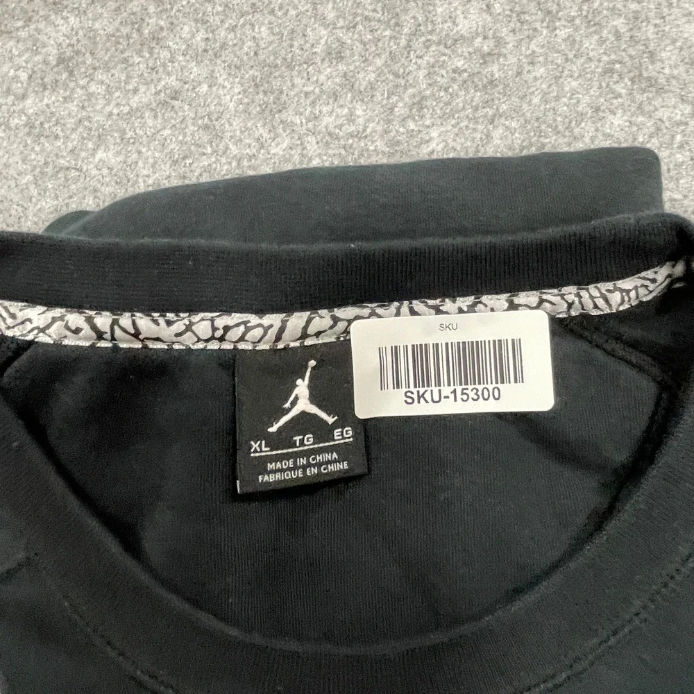 Jordan Mens Sweatshirt XL Black Jumpman Air Graphic Raglan Pullover